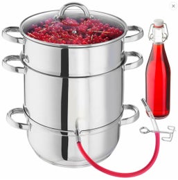 Mehustin | ruostumaton ter&auml;s | lasikansi | 8 L