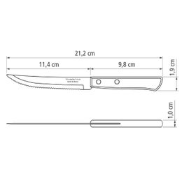 Tramontina rosewood pihviveitsi | puukahva | pituus 21,2 cm