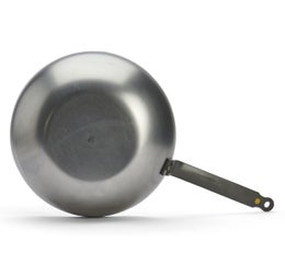 de Buyer Mineral B wokkipannu | hiiliter&auml;s | py&ouml;re&auml; | korkeus 8 cm | &Oslash; 28 cm