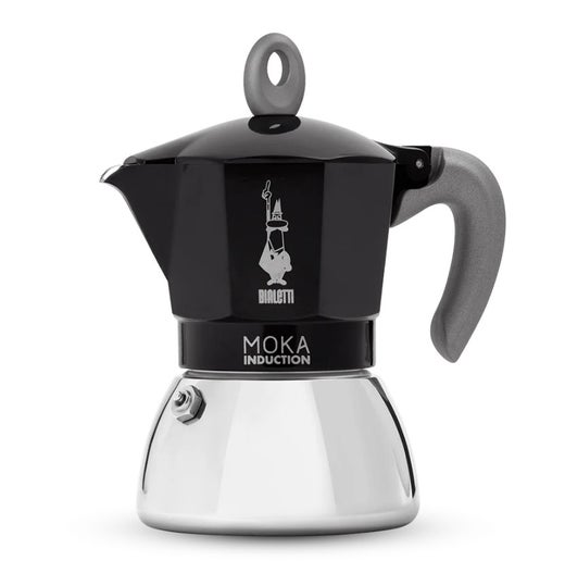 Bialetti Moka Induction mutteripannu | ter&auml;s alaosa | 4 kuppia | musta
